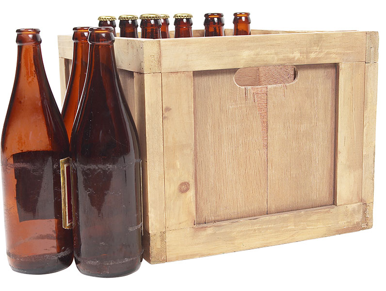 Order wine, crate of beer